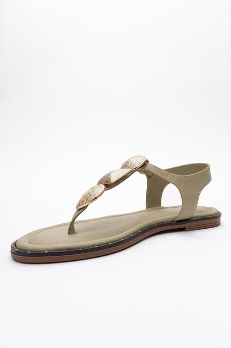 Giulia Leder Flach Sandale - Image 4