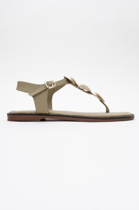 Giulia Leder Flach Sandale - Image 6
