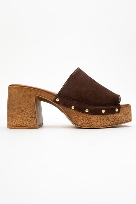 Pull Leder Plateau Mules (Women) - Image 3
