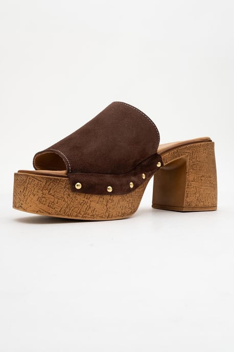Pull Leder Plateau Mules (Women) - Image 5