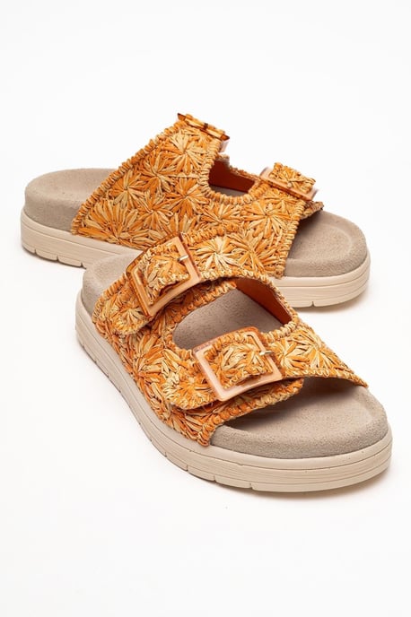Milana Leder Double‑Strap Sandale (Women) - Image 1