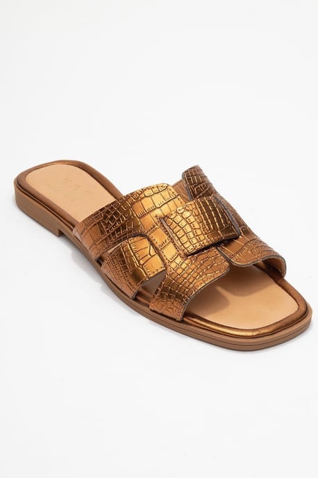 Notre Leder Slide Sandale - Image 2