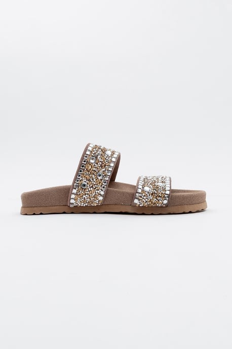 Jamie Leder Double Riemen Slide Sandale with Stones - Image 2