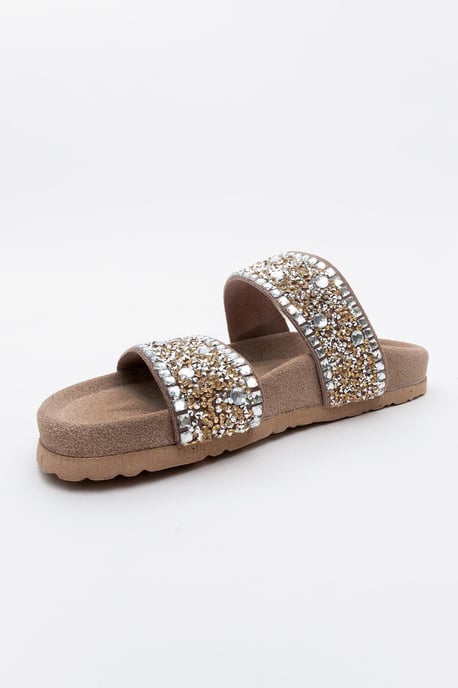 Jamie Leder Double Riemen Slide Sandale with Stones - Image 4
