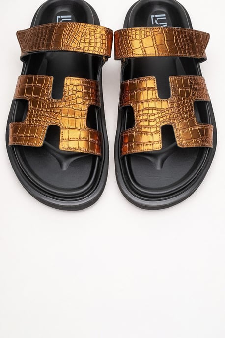 Loana Leder Slide Sandale - Image 2