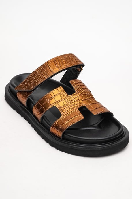 Loana Leder Slide Sandale - Image 3