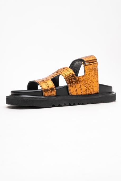 Loana Leder Slide Sandale - Image 4