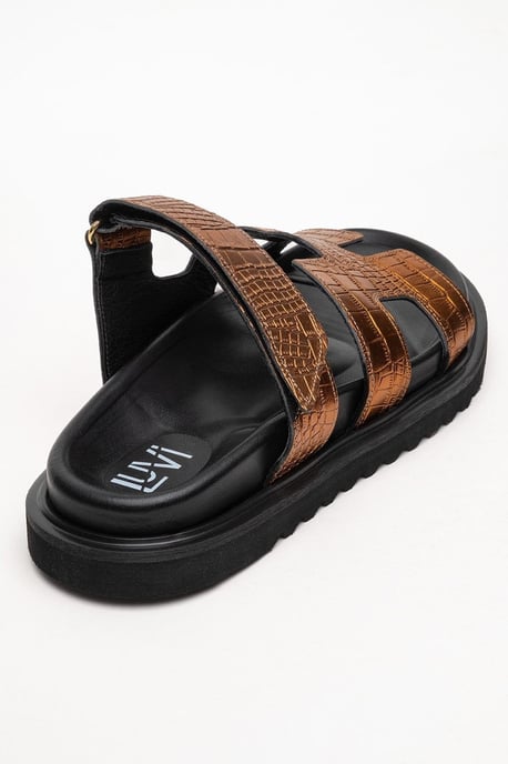 Loana Leder Slide Sandale - Image 5