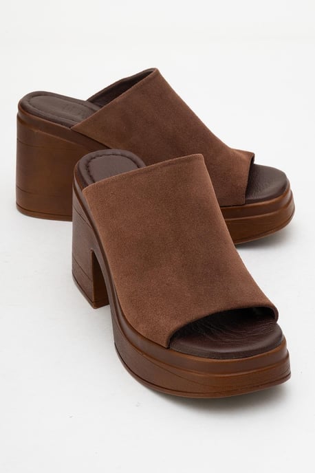 Nola Leder Plateau Mules (Women) - Image 2