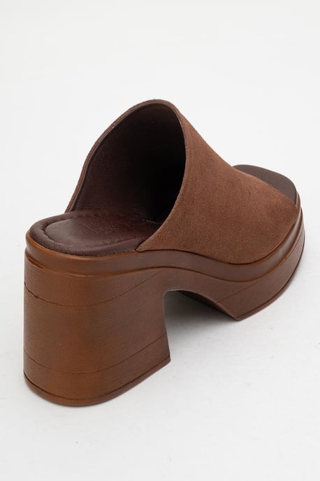 Nola Leder Plateau Mules (Women) - Image 3