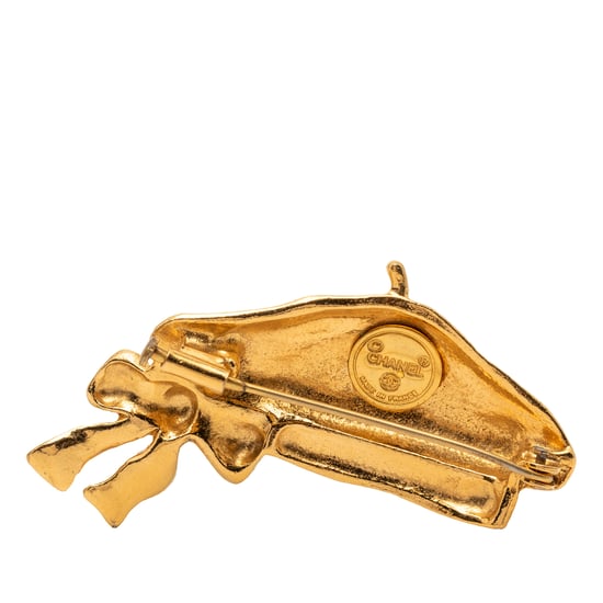 Gebrauchte goldplattierte Barett-Hut-Brosche - Image 2