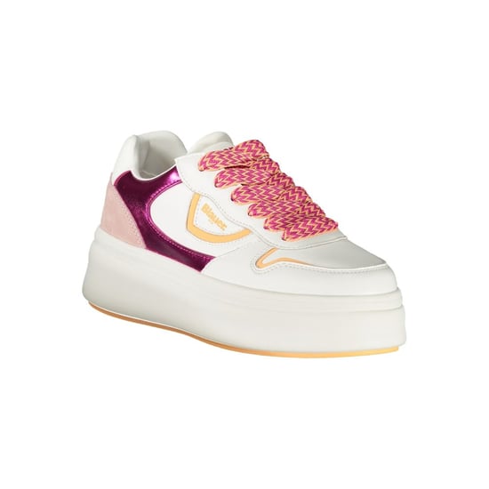 Blauer Weißer Polyurethan Damen Sneaker - Image 2