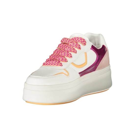 Blauer Weißer Polyurethan Damen Sneaker - Image 3