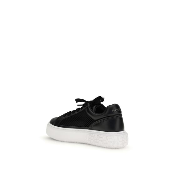 PINKO Schwarze Kalbsleder Bos Taurus Plattform-Sneaker - Image 3