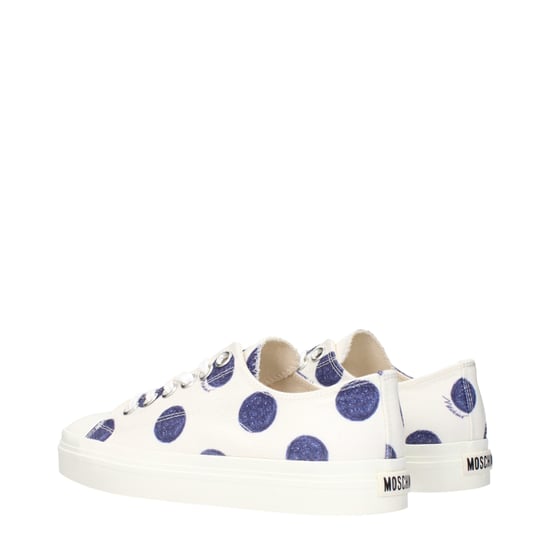 Moschino Weiße Stoff Low-Top Sneakers - Image 4