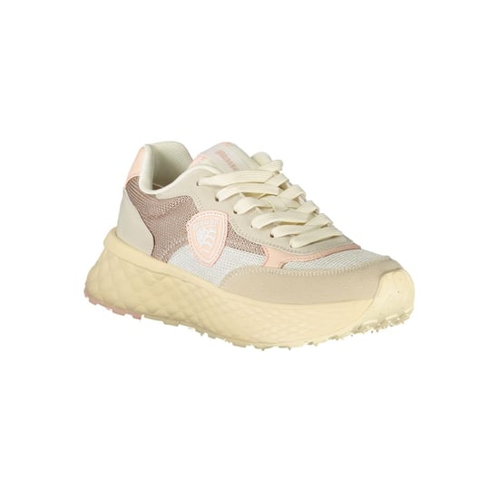 Blauer Beiger Polyurethan Damen Sneaker - Image 2