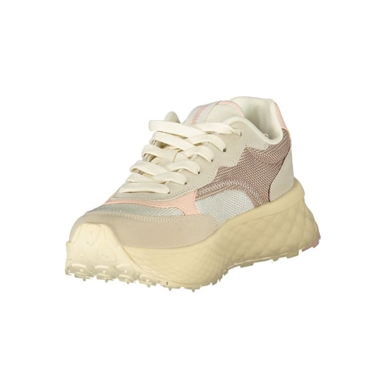 Blauer Beiger Polyurethan Damen Sneaker - Image 3