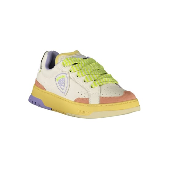 Blauer Weiße Polyurethan Damen Sneaker - Image 2
