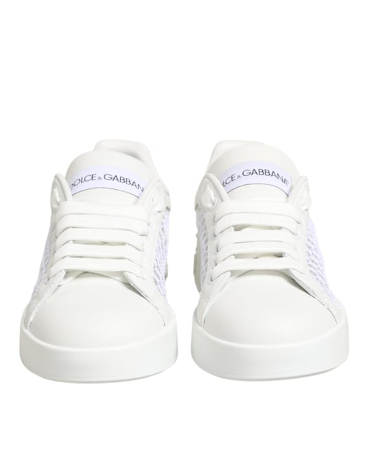 Dolce & Gabbana Weiße Sneakers mit Netz-Einsätzen im Low-Top-Stil - Image 3