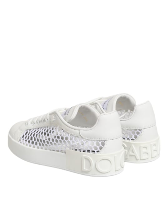 Dolce & Gabbana Weiße Sneakers mit Netz-Einsätzen im Low-Top-Stil - Image 6