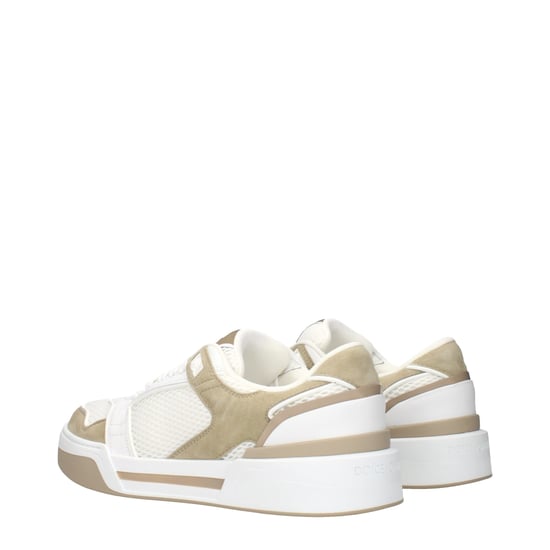 Dolce & Gabbana Weiße Stoff Low Top Sneakers - Image 4