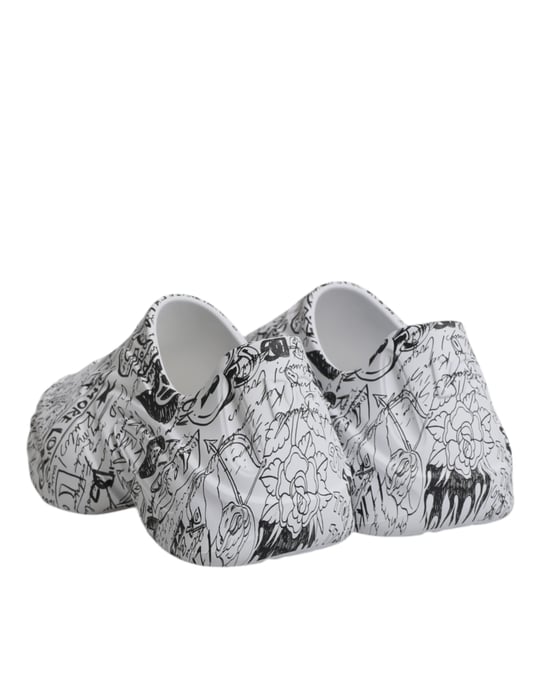Dolce & Gabbana Weiße Schwarze Graffiti Daymaster Sneakers Schuhe - Image 5