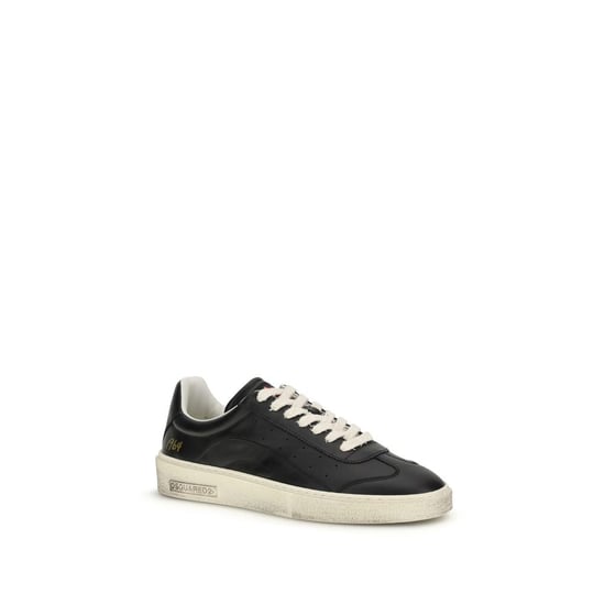 Dsquared² Schwarze Kalbsleder Bos Taurus Low-Top Sneaker - Image 2