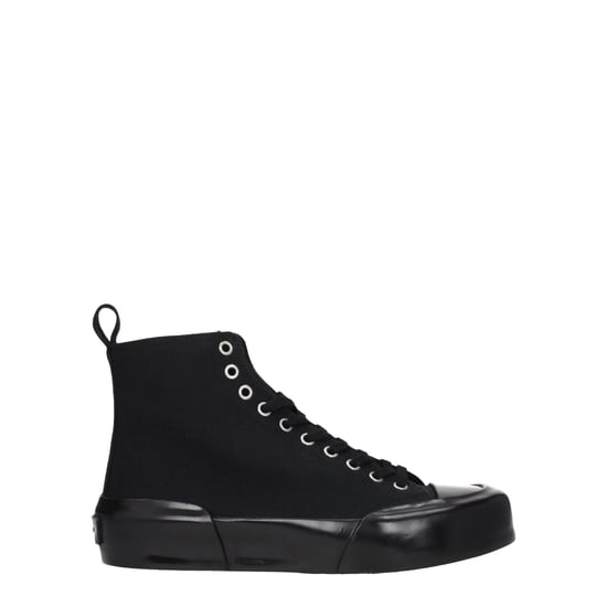 Jil Sander Schwarze Stoff High-Top Sneakers - Image 1