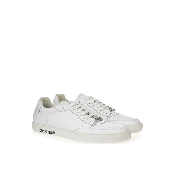 Roberto Cavalli Weiße Leder Low-Top Sneaker - Image 3