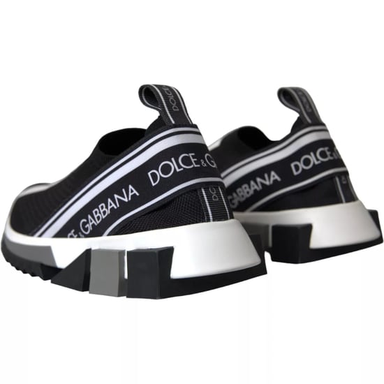 Dolce & Gabbana Black White Slip-On Sorrento Sneakerschuhe - Image 2