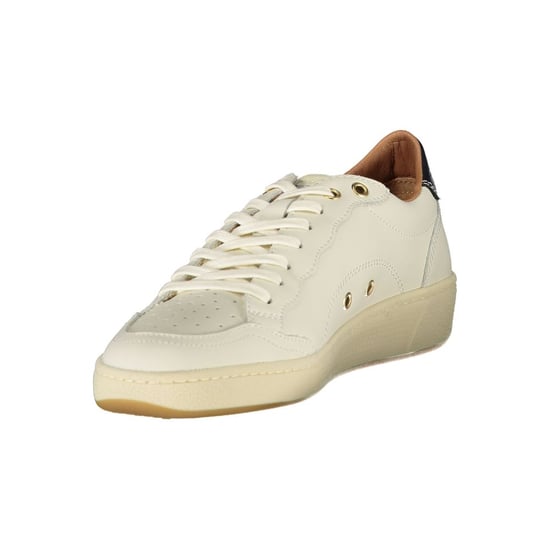 Blauer Weiße Leder Damen Sneaker - Image 3