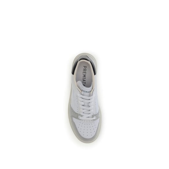 Premiata Weiße Kalbsleder Bos Taurus Low-Top Sneaker - Image 4
