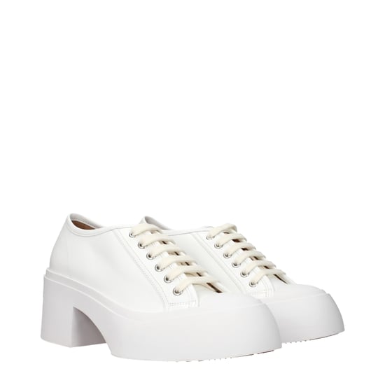 Marni Weiße Leder-Plattform-Sneaker - Image 2