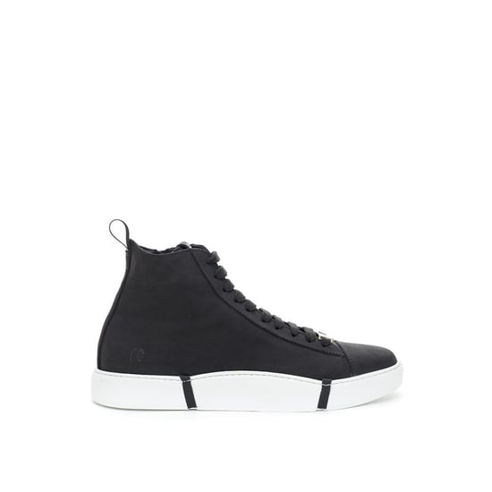 Roberto Cavalli Schwarze Wildleder Leder High-Top Sneaker - Image 1