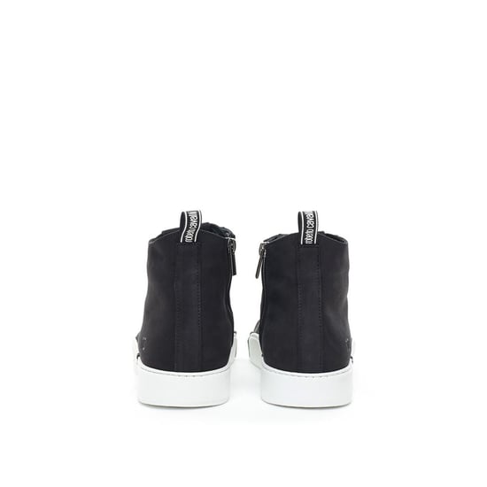 Roberto Cavalli Schwarze Wildleder Leder High-Top Sneaker - Image 4