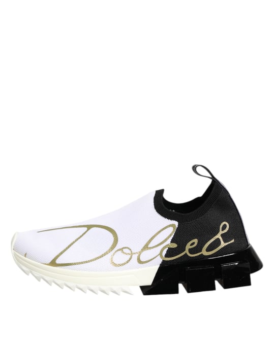 Dolce & Gabbana weiße schwarze Low Top Sorrento Sneakers Schuhe - Image 2