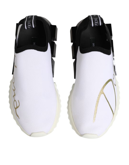 Dolce & Gabbana weiße schwarze Low Top Sorrento Sneakers Schuhe - Image 4