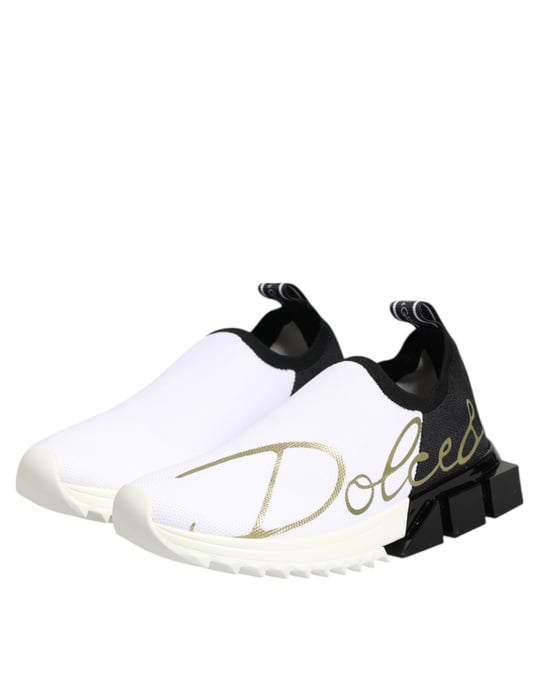 Dolce & Gabbana weiße schwarze Low Top Sorrento Sneakers Schuhe - Image 5