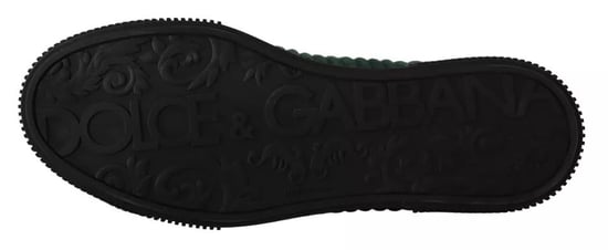 Dolce & Gabbana Grüne Cord-Stretch High-Top Sneaker Herren Freizeit Schuhe - Image 3