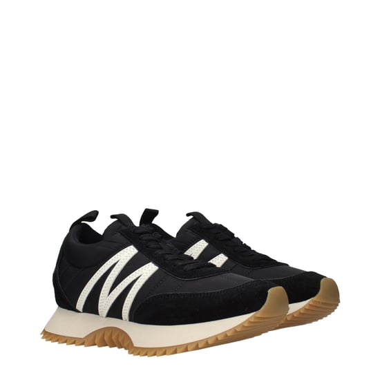 Moncler Schwarze Stoff Low Top Sneakers - Image 2