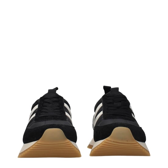 Moncler Schwarze Stoff Low Top Sneakers - Image 3