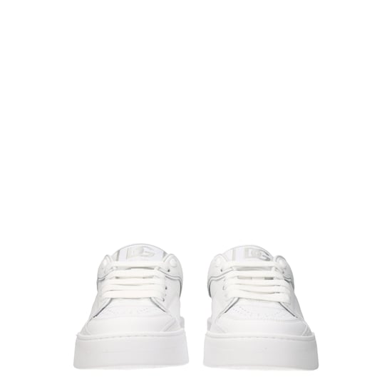 Dolce & Gabbana Weiße Leder Low-Top Sneaker - Image 3