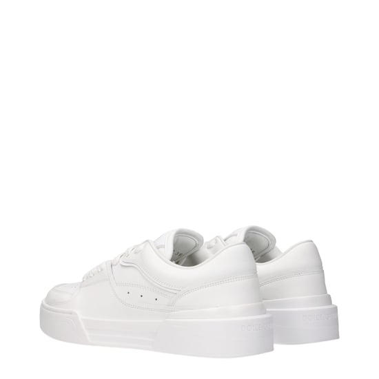 Dolce & Gabbana Weiße Leder Low-Top Sneaker - Image 4