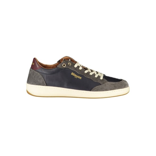 Blauer Blaue Leder Herren Sneaker - Image 1