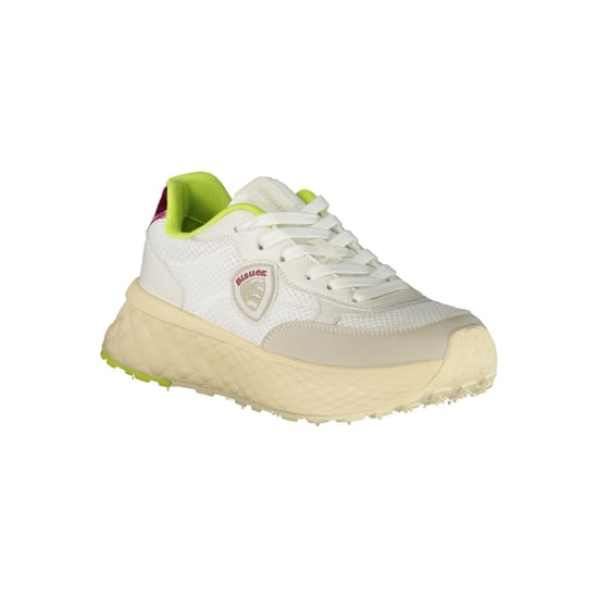 Blauer weiße Polyurethan-Damen-Sneaker - Image 2