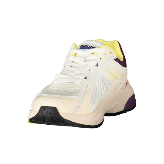 Blauer weiße Polyurethan Damensneaker - Image 3