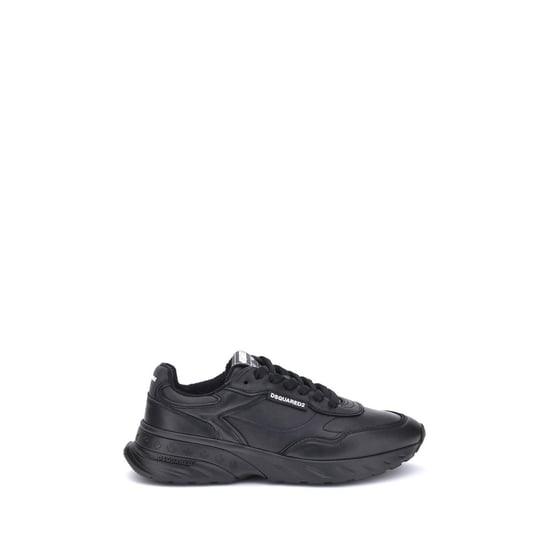 Dsquared² Schwarze Kalbsleder Bos Taurus SportSneaker - Image 1