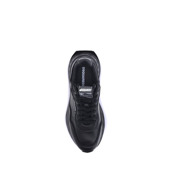 Dsquared² Schwarze Kalbsleder Bos Taurus SportSneaker - Image 4