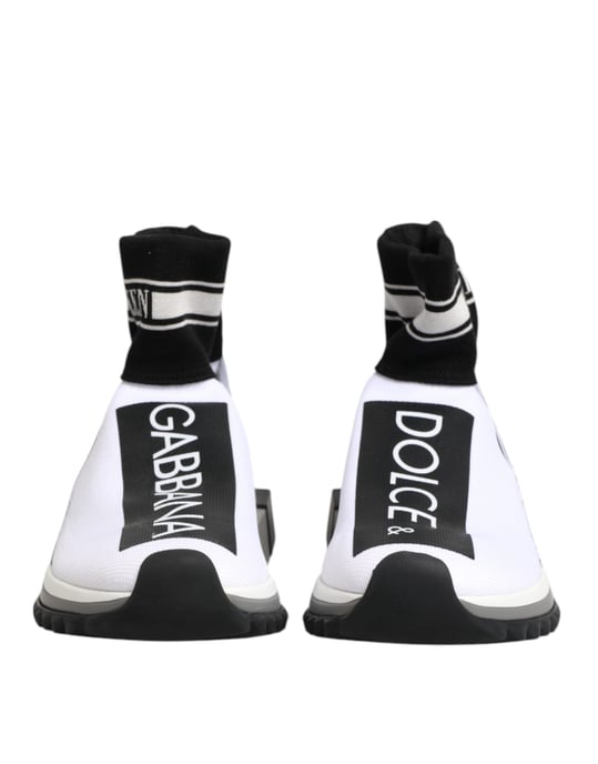 Dolce & Gabbana Weiße Schwarze Sorrento Socken Sneaker Schuhe - Image 3