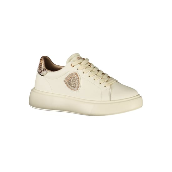 Blauer Beiger Polyurethan Damensneaker - Image 2